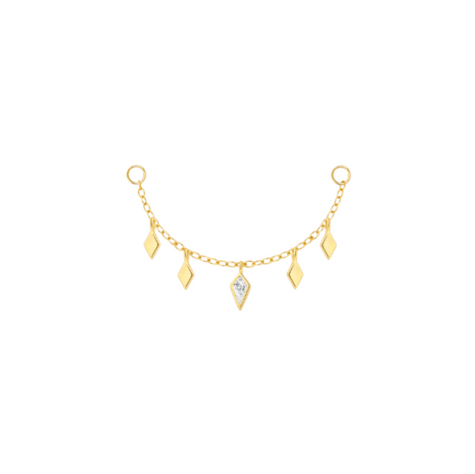 Dangling Multi Rhombus Crystal Chain Connector