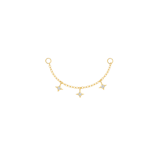 Dangling Pavé Stars Chain Connector