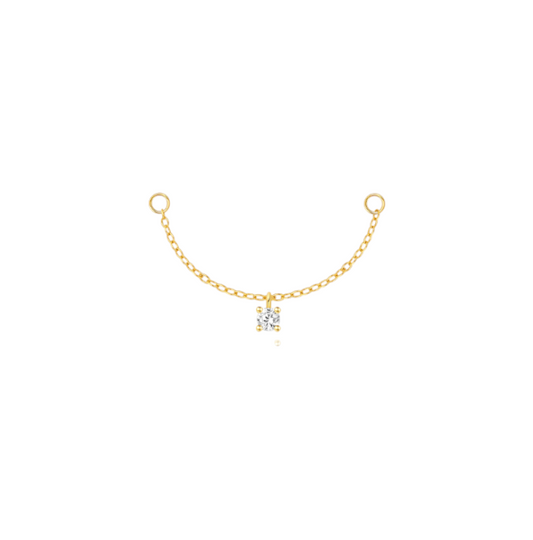 Dangling Circle Stone Chain Connector
