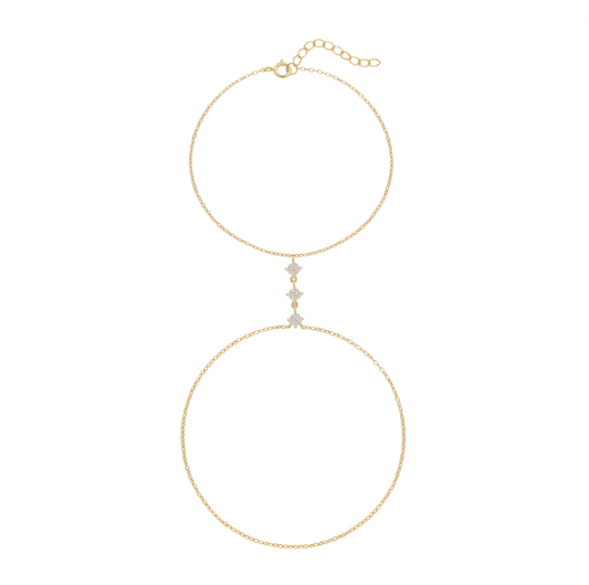 Triple Circle Stones Handchain