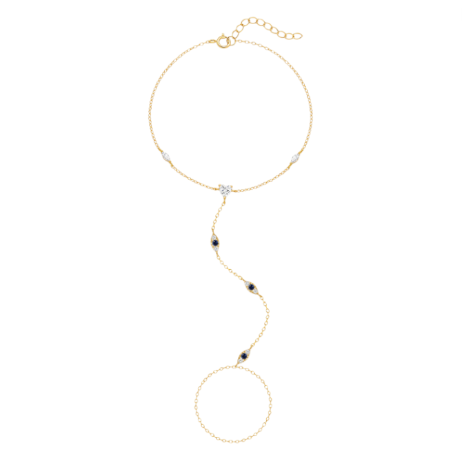 Triple Evil Eye Handchain