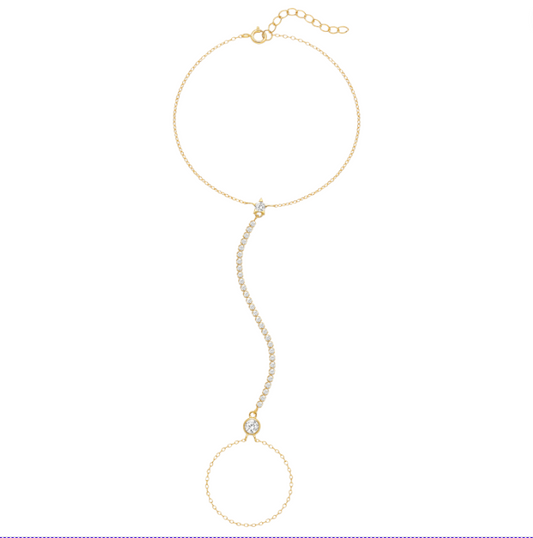 Tennis Circle Stones Handchain