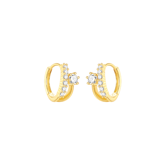 Circle Pavé Illusion Hoops