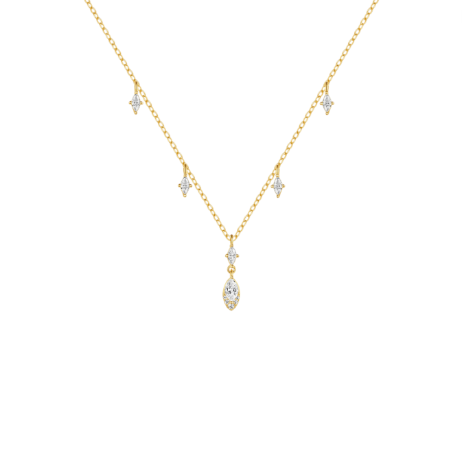 Crystal Teardrops Necklace