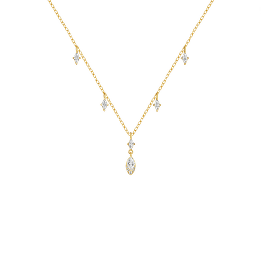 Crystal Teardrops Necklace