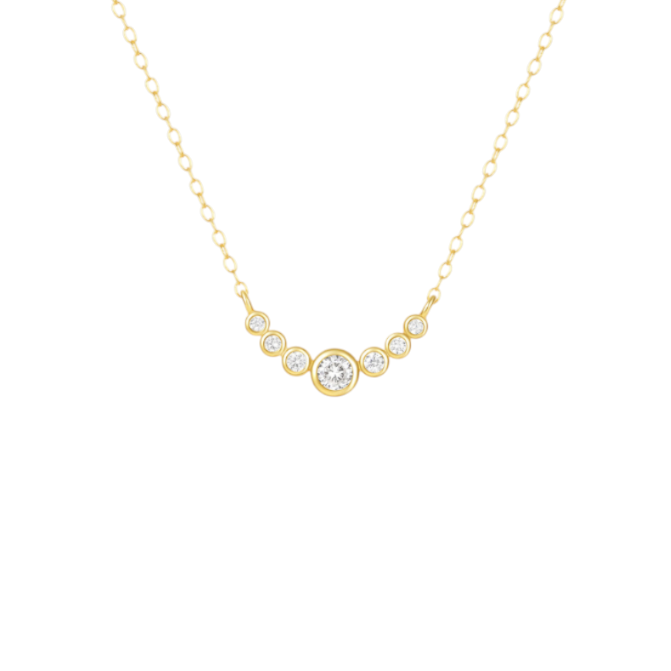 Curved Circles Illusion Necklace
