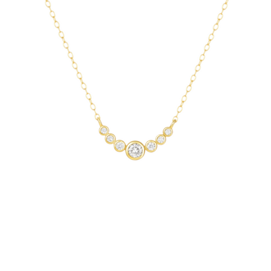 Curved Circles Illusion Necklace