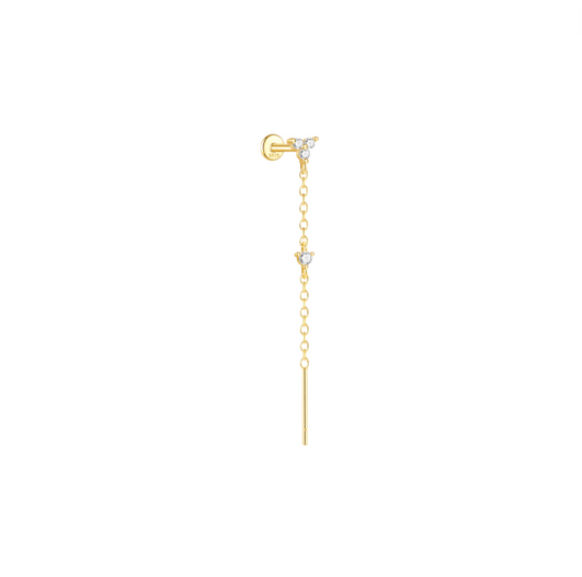 Trinity Tassel Chain Stud