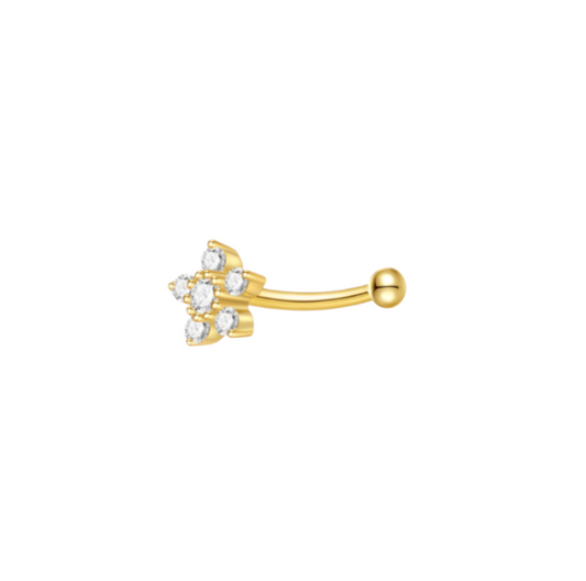 Crystal Flower Rook Earring