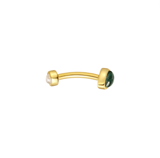 Malachite & Opal Stones Rook Earring