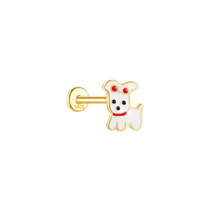 Enamel Puppy Stud