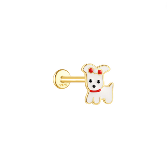 Enamel Puppy Stud