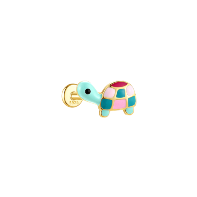 Enamel Turtle Stud