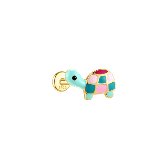 Enamel Turtle Stud