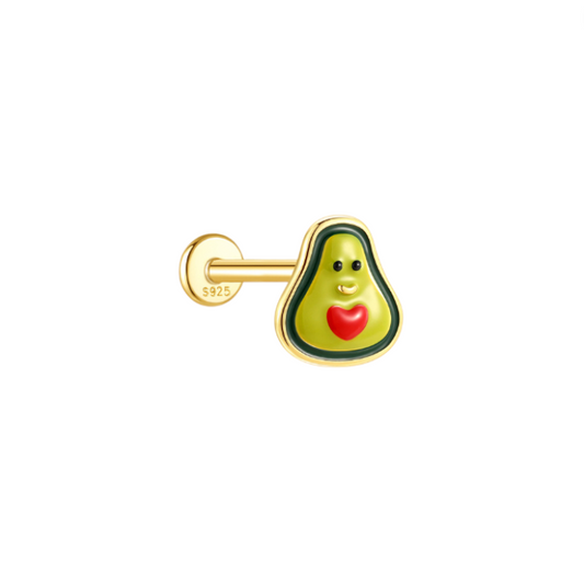 Enamel Avocado Stud