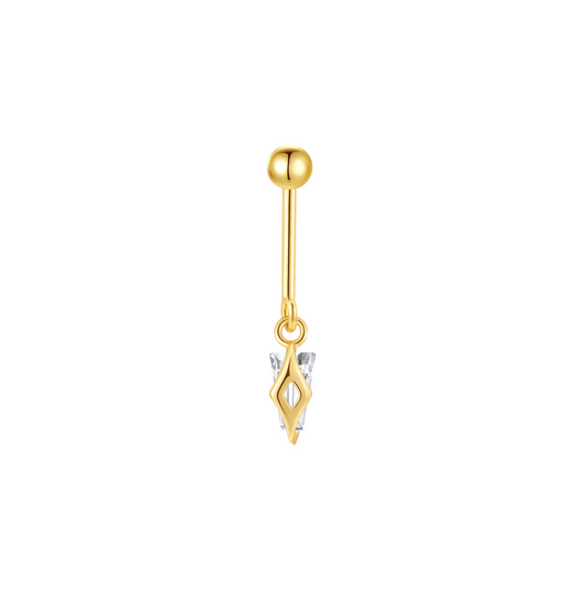 Rhombus Crystal Bar Stud
