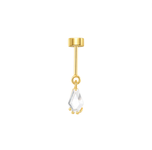 Rhombus Crystal Bar Stud