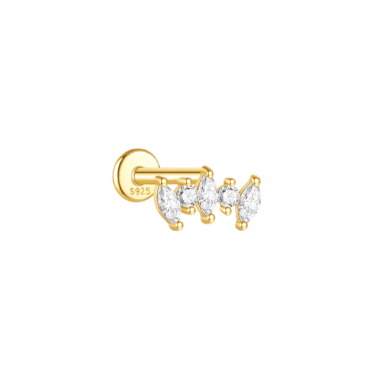 Curved Marquee Circles Stud