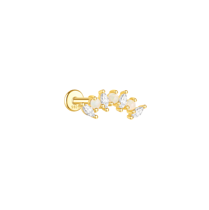 Marquee Opal Stones Crown Stud