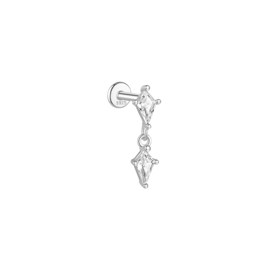 Double Rhombus Dangle Stud