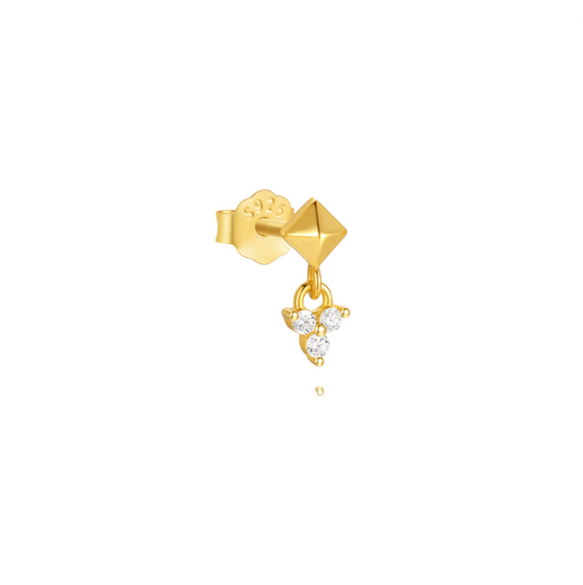 Bold Rhombus Trinity Dangle Stud