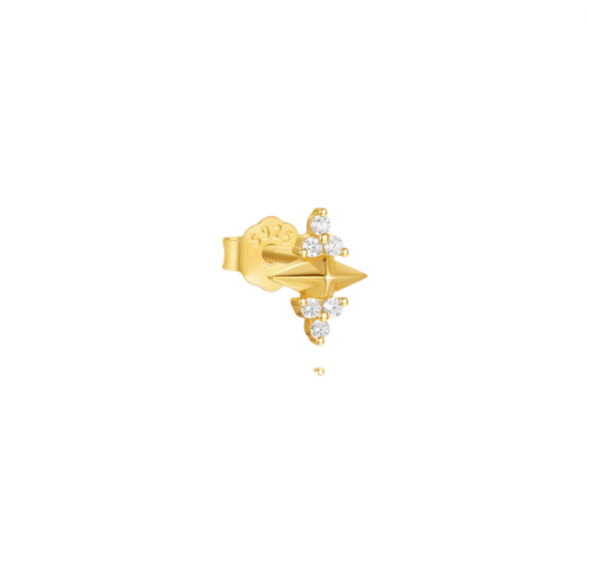 Rhombus Four Petals Stud