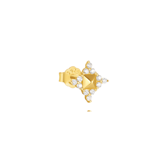 Four Petals Diamond Stud