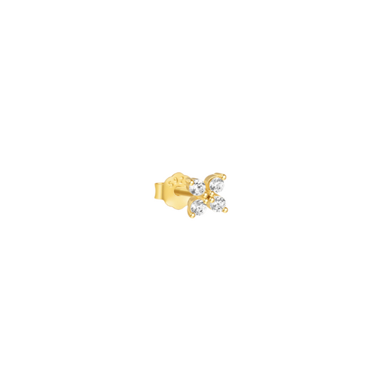 Four Petals Flower Stud
