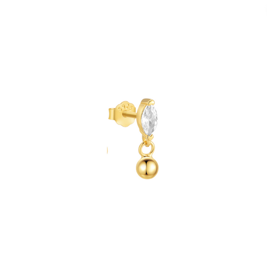 Marquise Ball Dangle Stud
