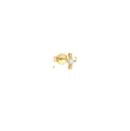Circle Stone Beads Stud