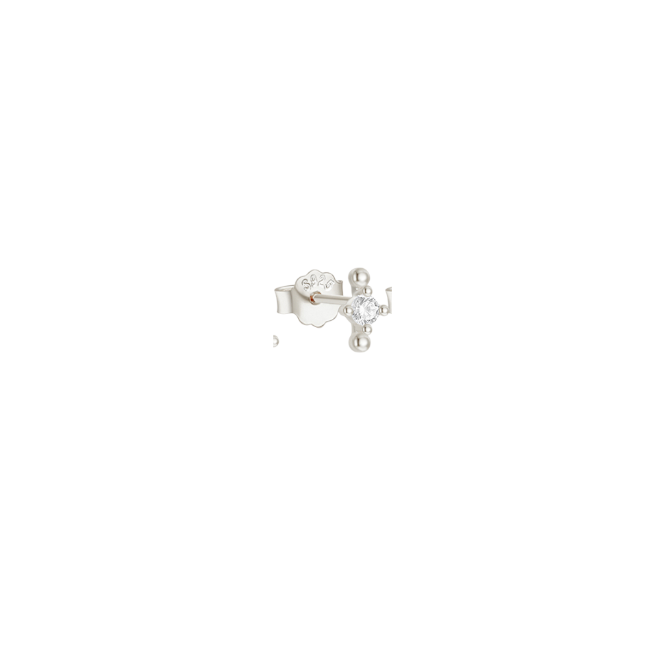 Circle Stone Beads Stud