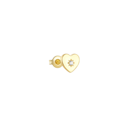 North Star Heart Stud
