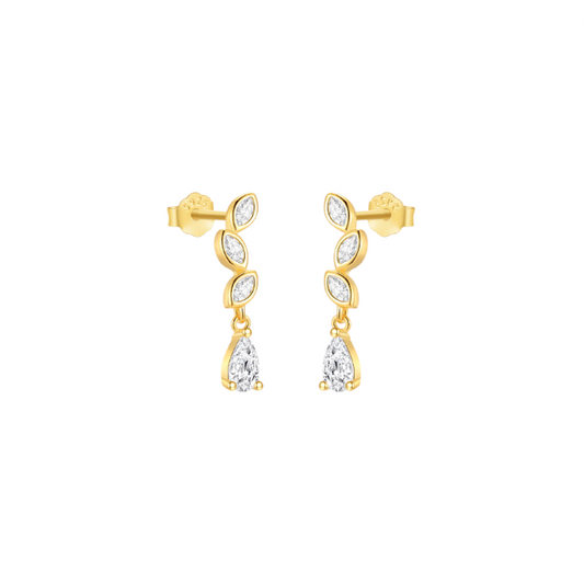 Dancing Marquee Pear Tassel Earring