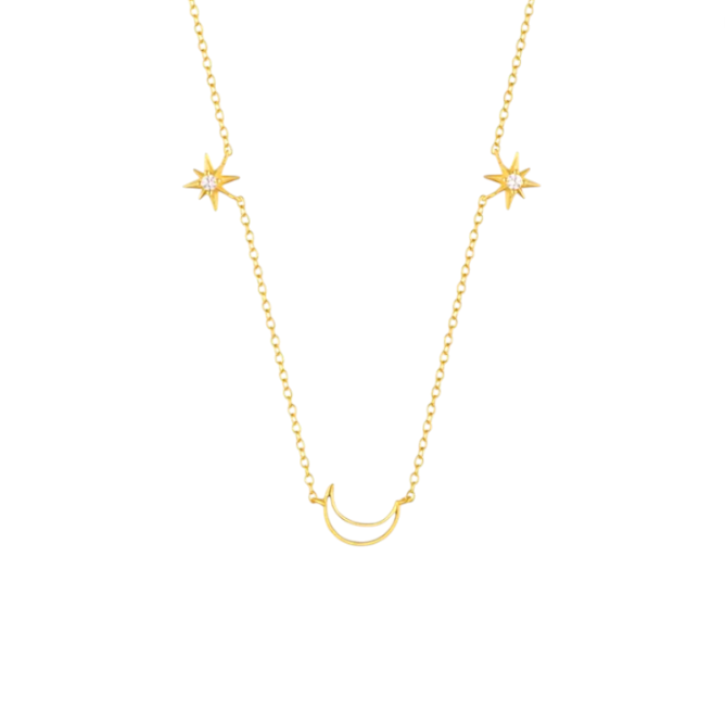 Hollow Moon North Stars Necklace