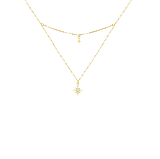 North Stars Double Layered Necklace