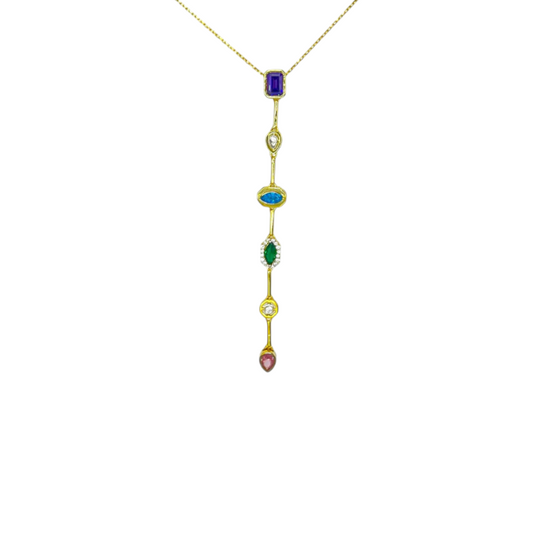 Over The Rainbow Lariat Necklace