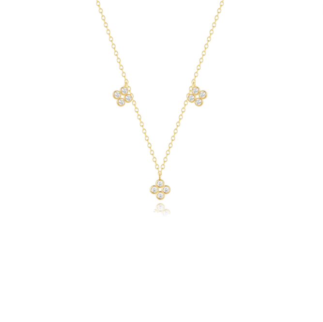 Triple Flowers Necklace