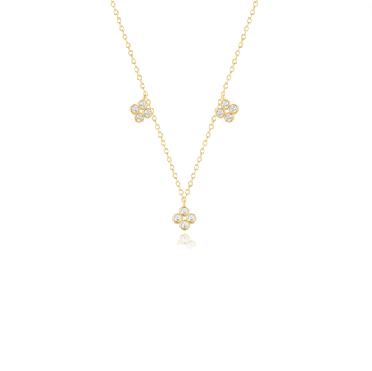 Triple Flowers Necklace