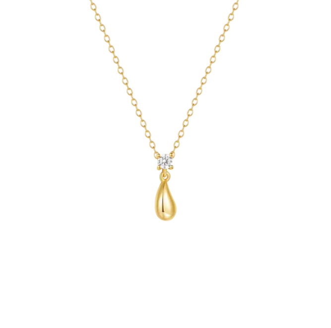 Stone Bold Teardrop Necklace