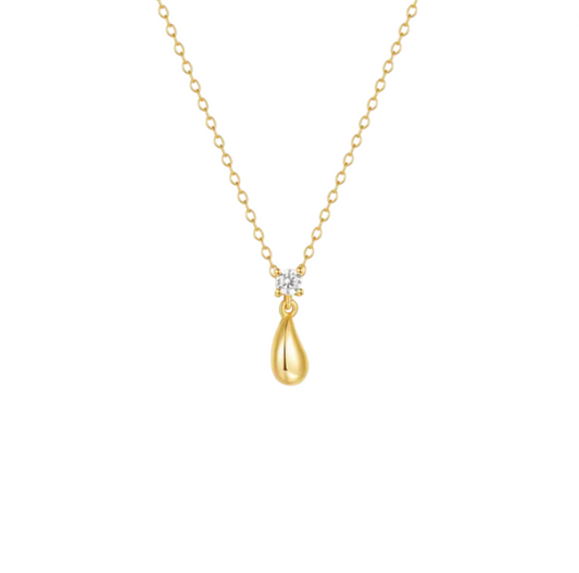 Stone Bold Teardrop Necklace
