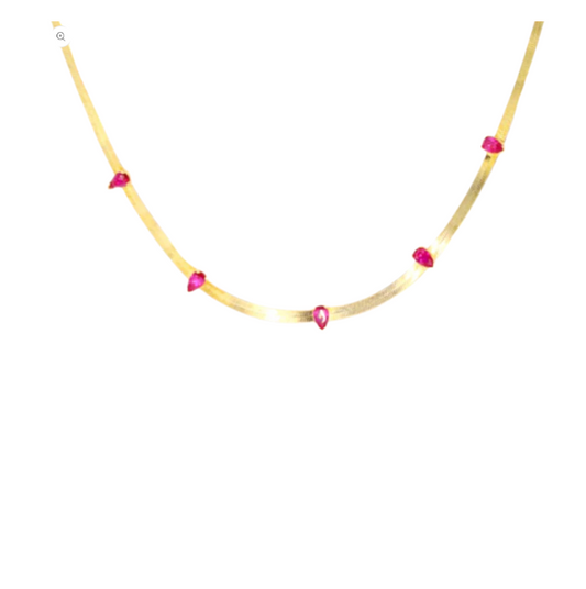 Teardrops Snake Chain Necklace