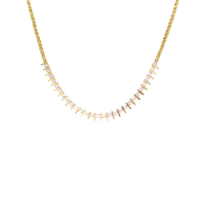 Crystals Bars Necklace