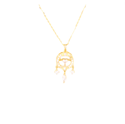 Round Charms Drop Neclace