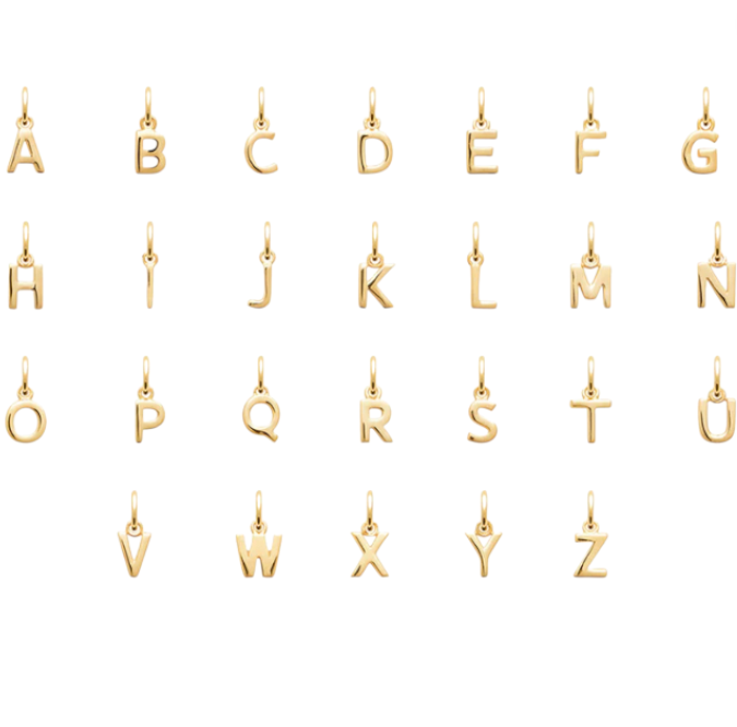 Mini English Letter Charm