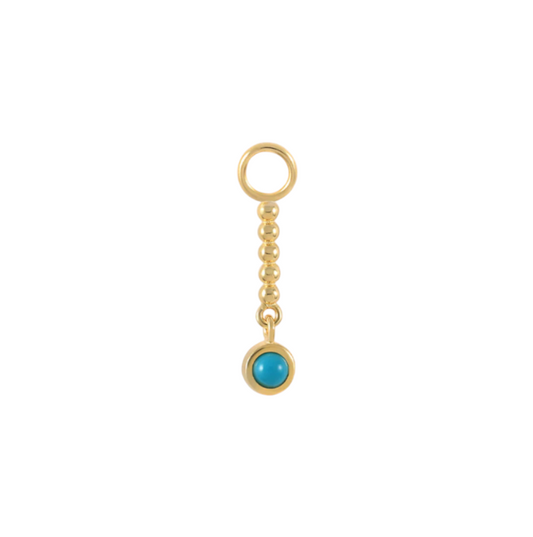 Bubbly Dangling Turquoise Circle Charm