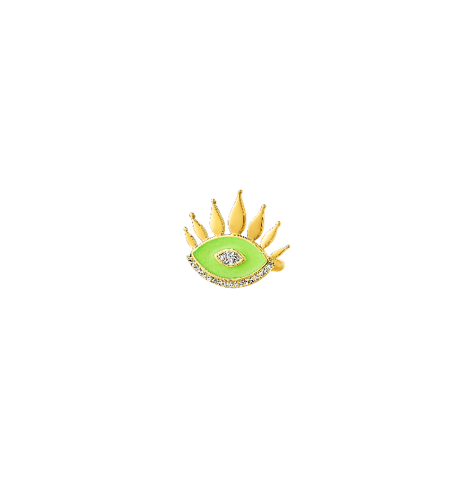 Enamel Spiked Eye Ring