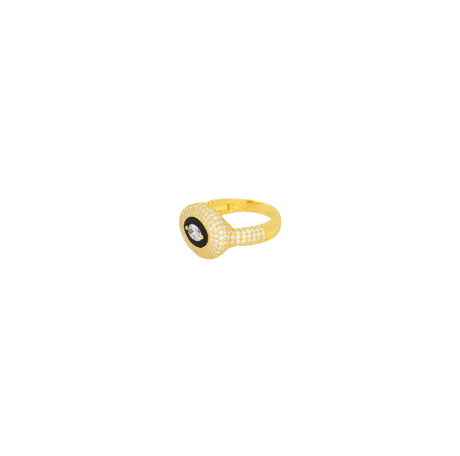 Pavé Eye Signet Ring