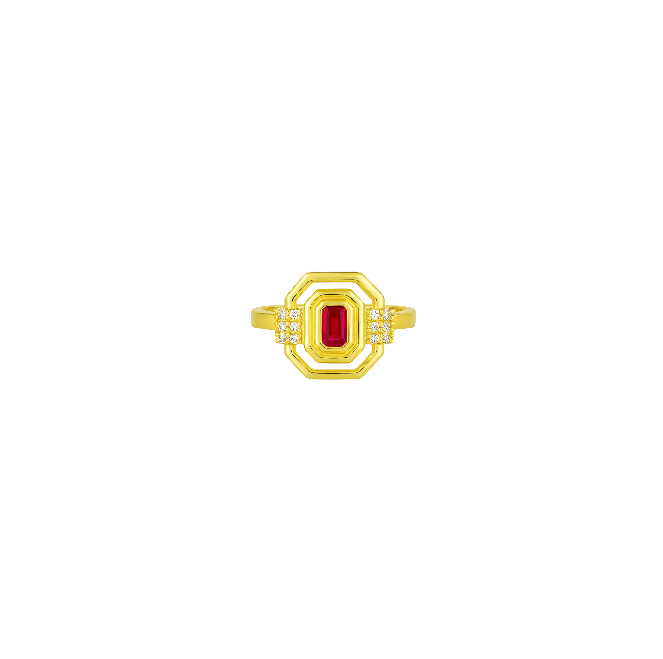 Octa Baguette Ring