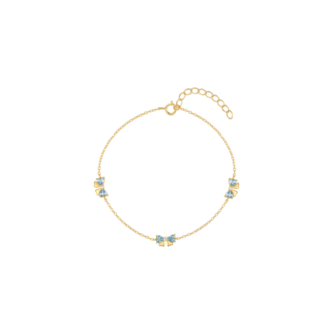 Triple Blue Bold Bows Bracelet