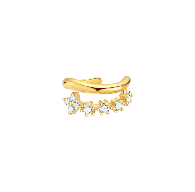 Four Petals Bold Illusion Earcuff